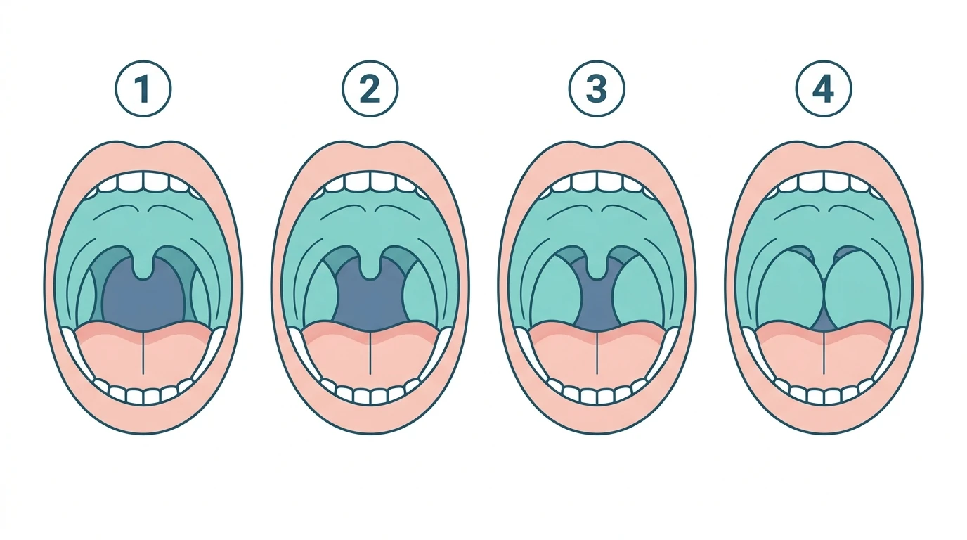 Sơ đồ 4 mức độ quá phát amidan